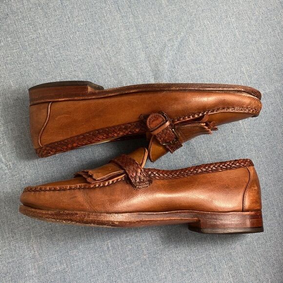 Allen Edmonds tan Monterey Kiltey loafers size 9 EEE - Picture 6 of 11